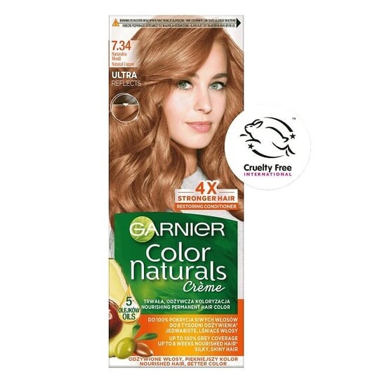 

Крем-краска для волос 7.34 Natural Copper Garnier, Color Naturals Creme