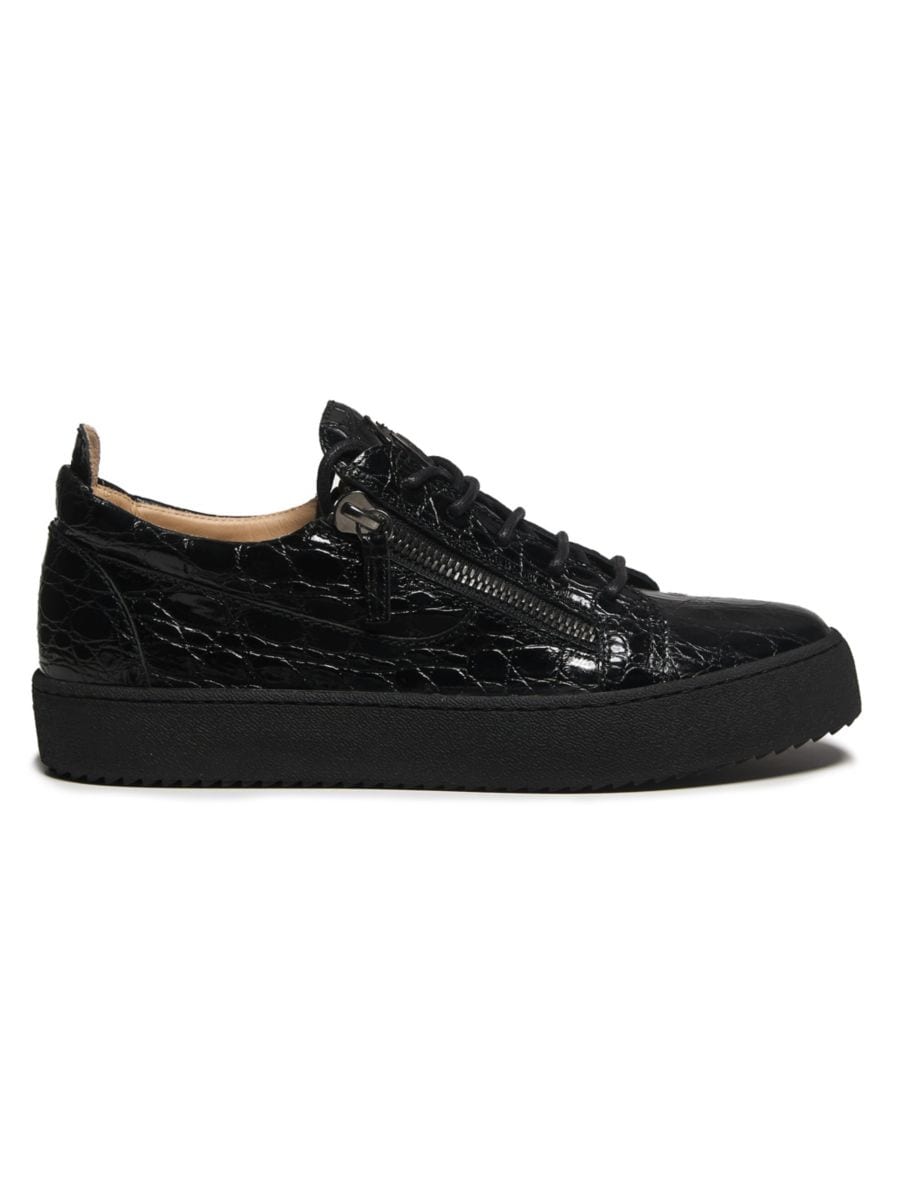 

Кроссовки из тисненой кожи Giuseppe Zanotti, цвет Nero