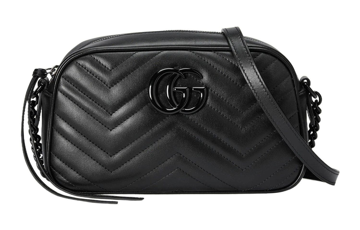 

GUCCI Сумка через плечо GG Marmont из стёганой кожи малая женская черная