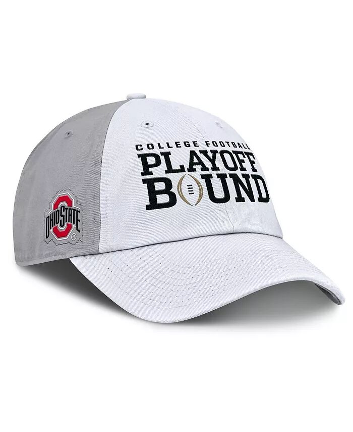 

Мужская и женская белая/серая бейсболка Ohio State Buckeyes 2024 College Football Playoff Club с регулируемой головкой Nike