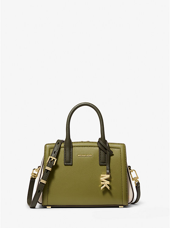 

Мини-сумка Laila через плечо из зернистой кожи в стиле color-block Michael Kors, Pstachio Mlt