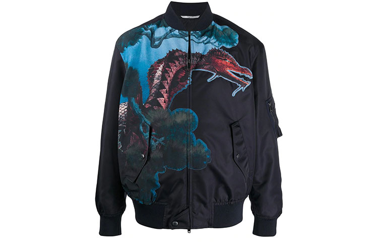 

Valentino Куртка с принтом дракона, Black