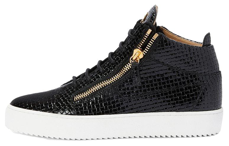 

Кроссовки Kris Woven Leather Giuseppe Zanotti, черные