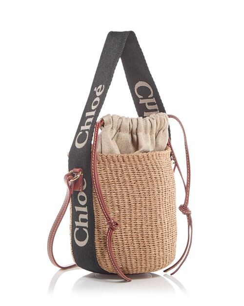Большая плетеная сумка-тоут Basket из коллаборации с Mifuko Woody Chloe, цвет Tan/Beige — фото 4