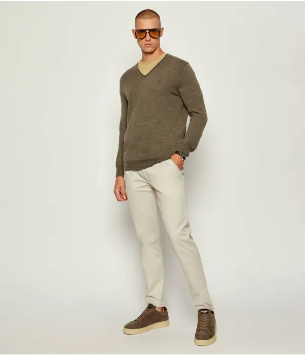 Шерстяной свитер Slim fit Polo Ralph Lauren, зеленый — фото 2