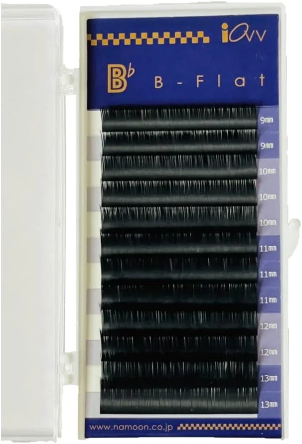 Ресницы плоские B-FLAT Flat Lash, смешанные 9-13 мм, черные, IOVV