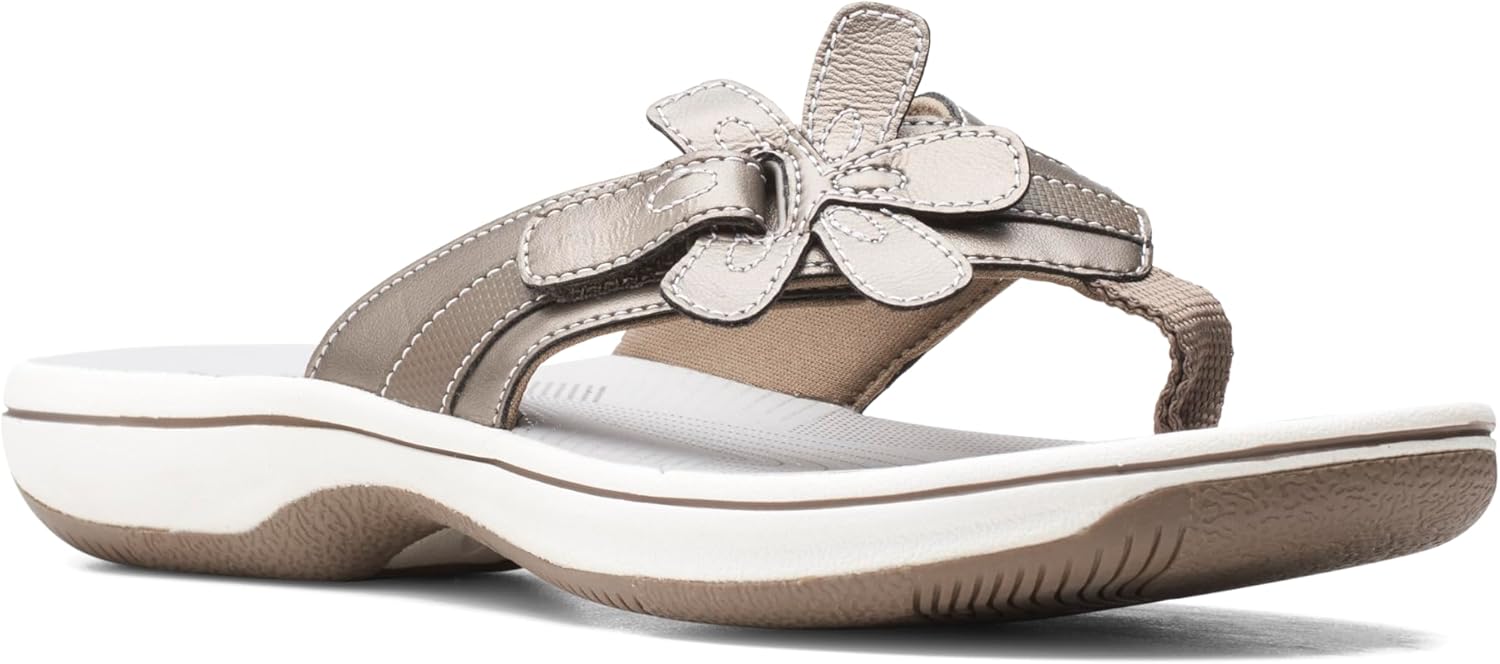 Шлепанцы Clarks Brinkleyflorah (унисекс), Pewter — фото 3