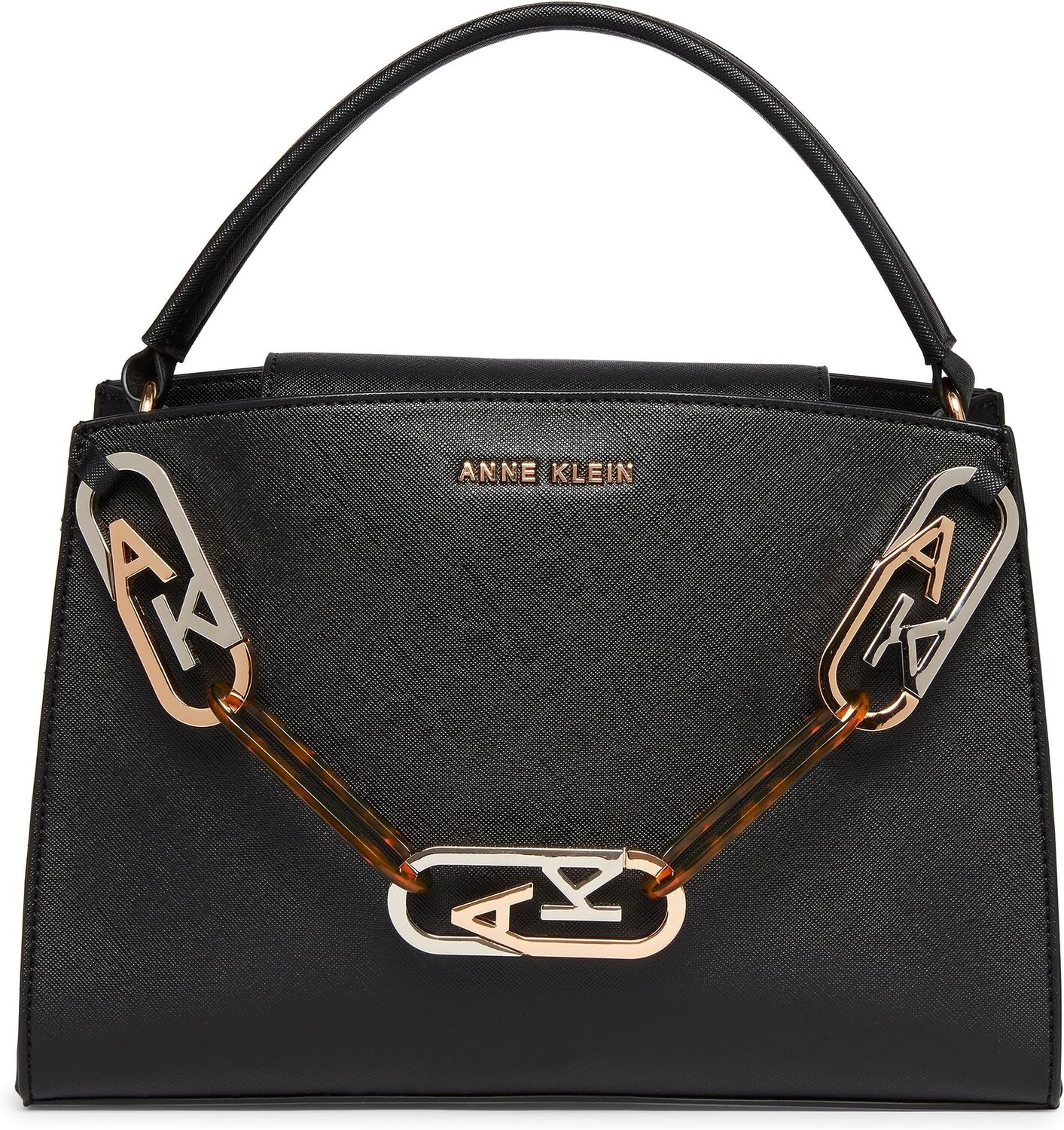 

Сумка Anne Klein Convertible Top-Handle Satchel with Mixed Links, черный