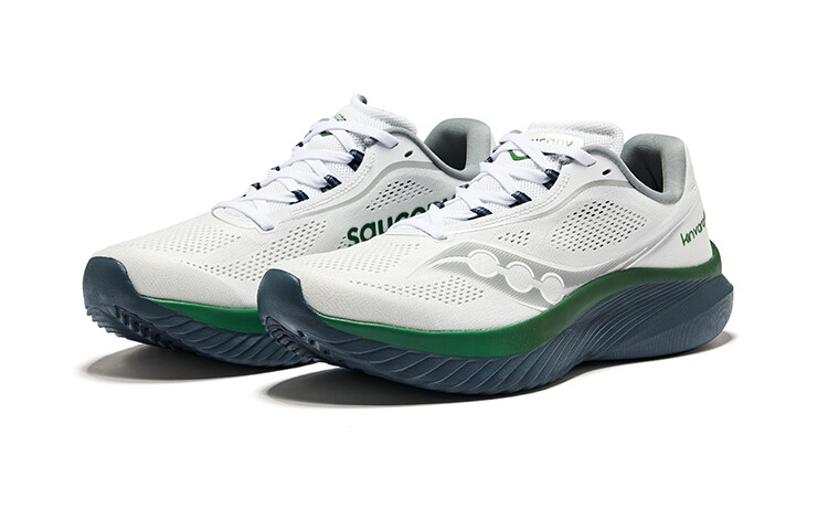 Кроссовки мужские Kinvara 15 с низким верхом, белые/серые Saucony — фото 3