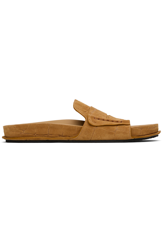 Замшевые сандалии-лодочки Jacquemus, коричневый