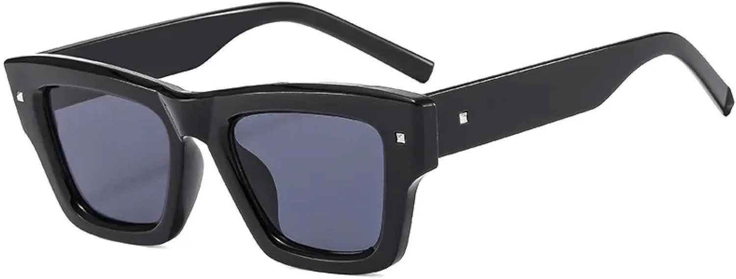 

Солнцезащитные очки с защитой UV400 | Легкая оправа с заклепками | Для женщин и мужчин | Для занятий спортом на открытом воздухе и вождения DSVIGF, Black