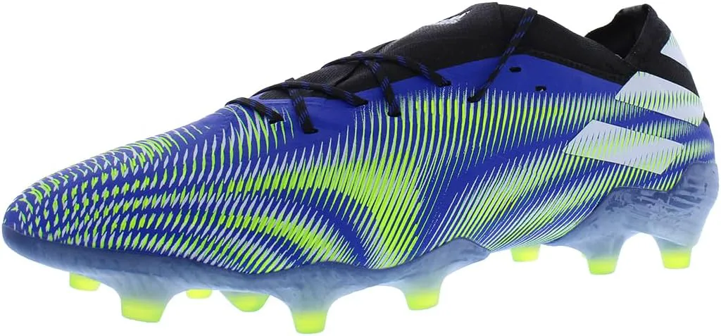 Мужские футбольные бутсы Adidas Nemeziz 19.1 для твердого грунта, синий/белый/желтый