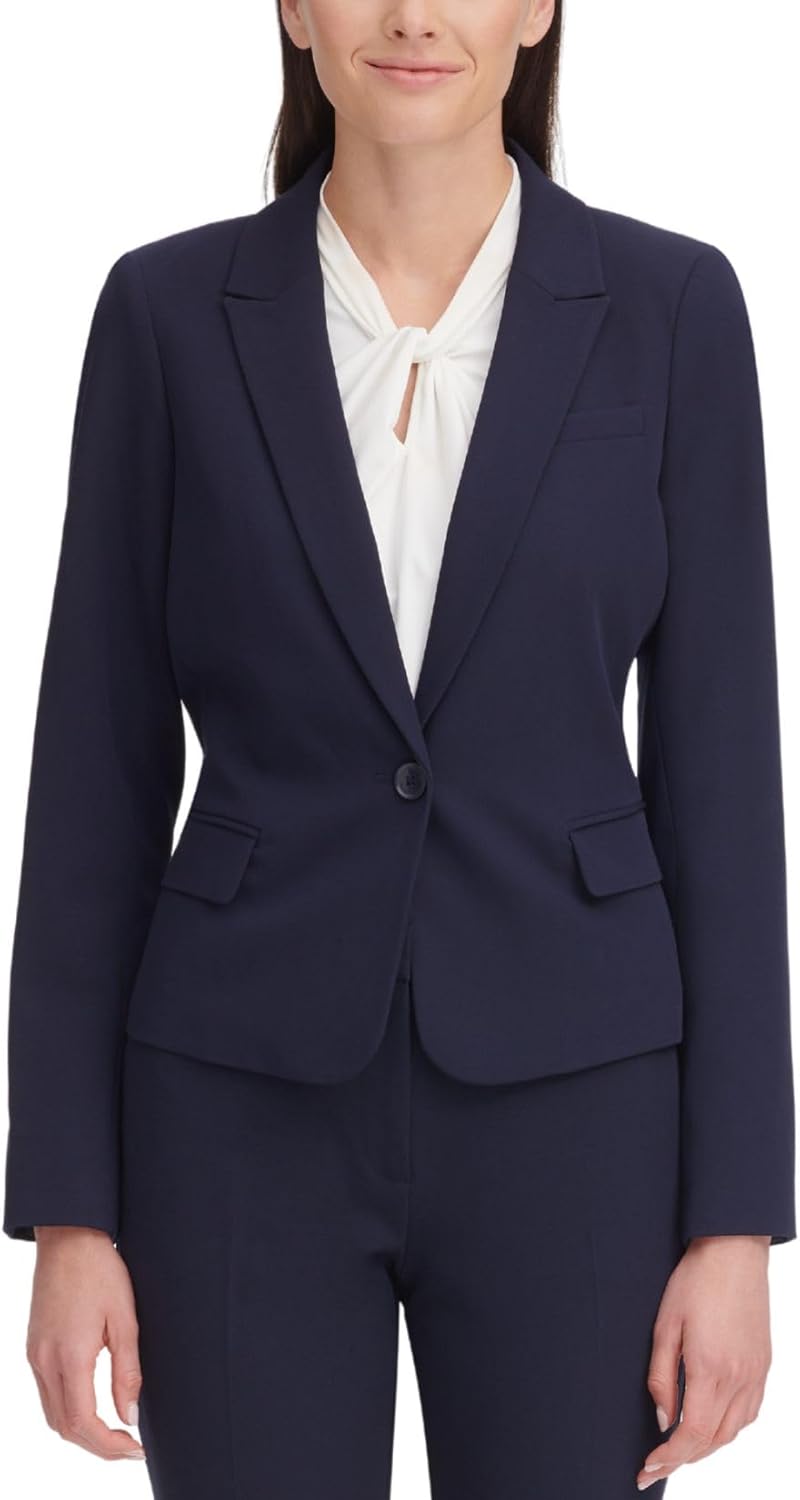 

Женский блейзер Tommy Hilfiger - деловой пиджак с выгодным кроем и застежкой на одну пуговицу, Midnight Shadow