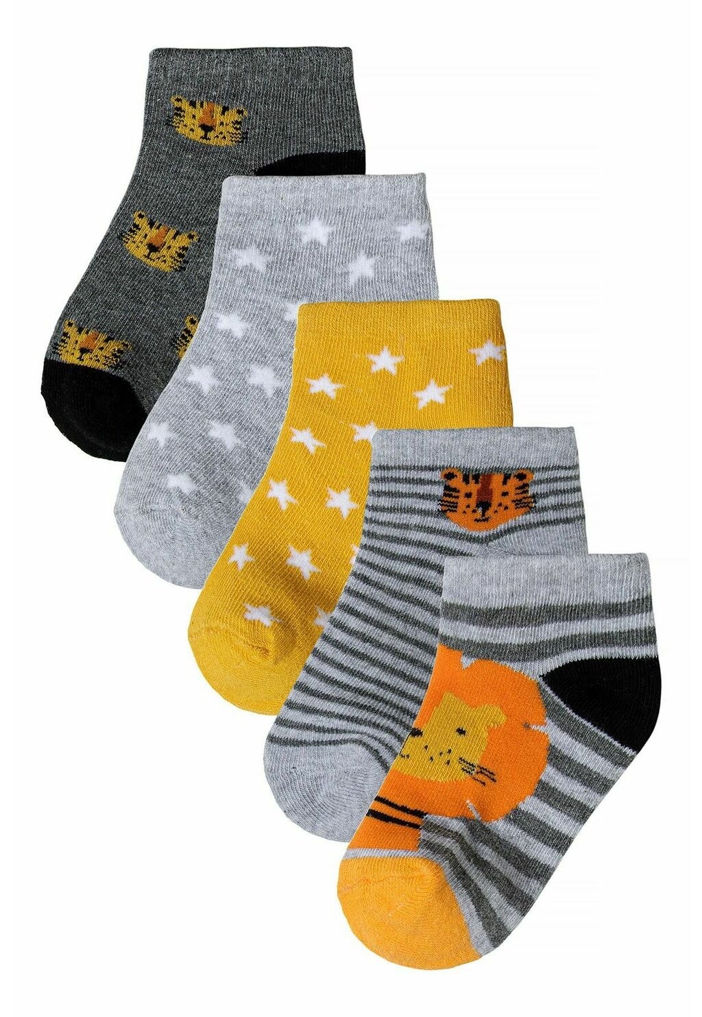 

Носки 5 PACK MINOTI, цвет grey yellow white