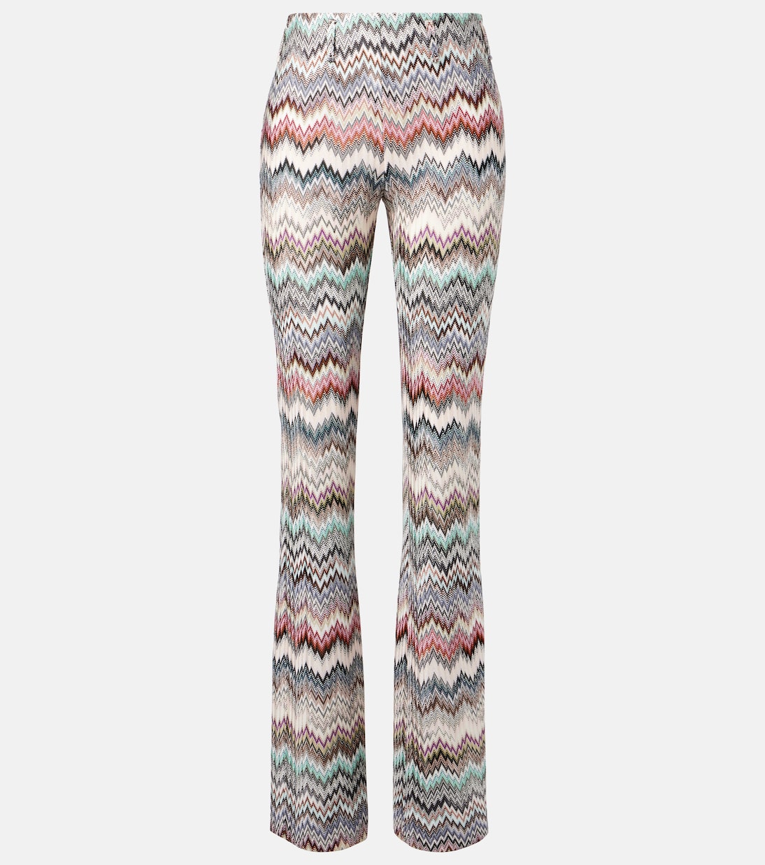 

Зигзагообразные расклешенные брюки Missoni, Multicolor white, blue, brown