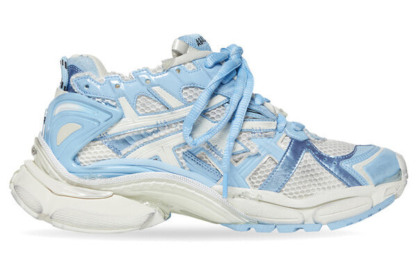 Кроссовки runner sneakers 'white baby blue mesh and nylon' Balenciaga, белый — фото 2