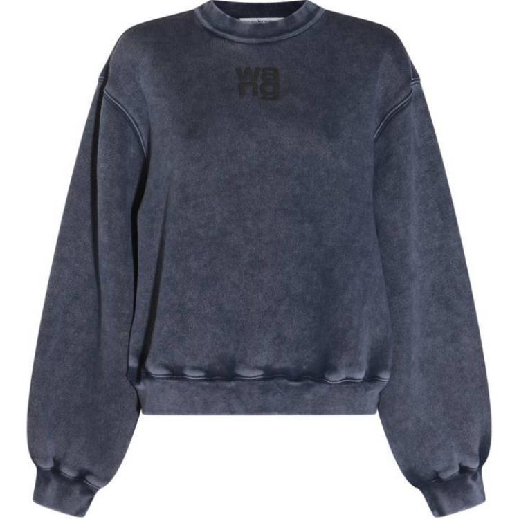 Футболка с тисненым логотипом Alexander Wang, морской синий — фото 2