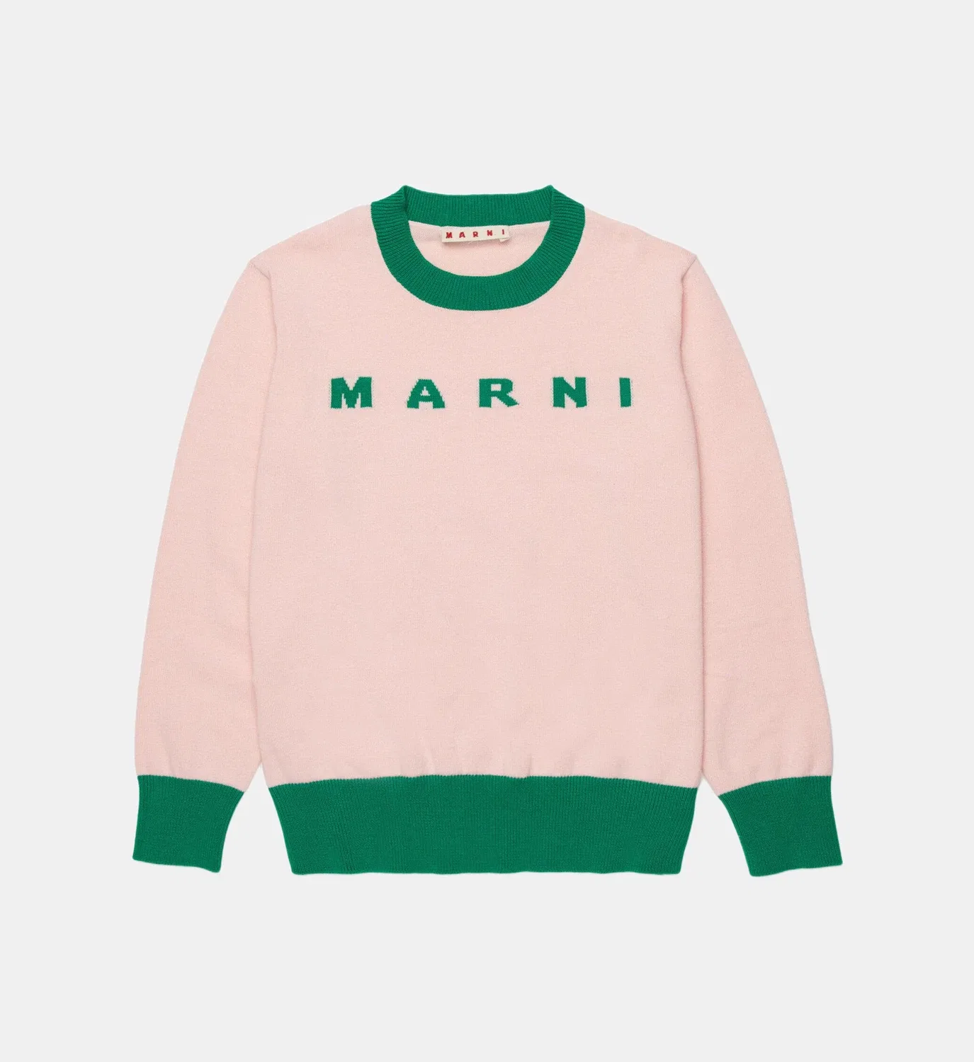 Джемпер с круглым вырезом и логотипом Marni, розовый