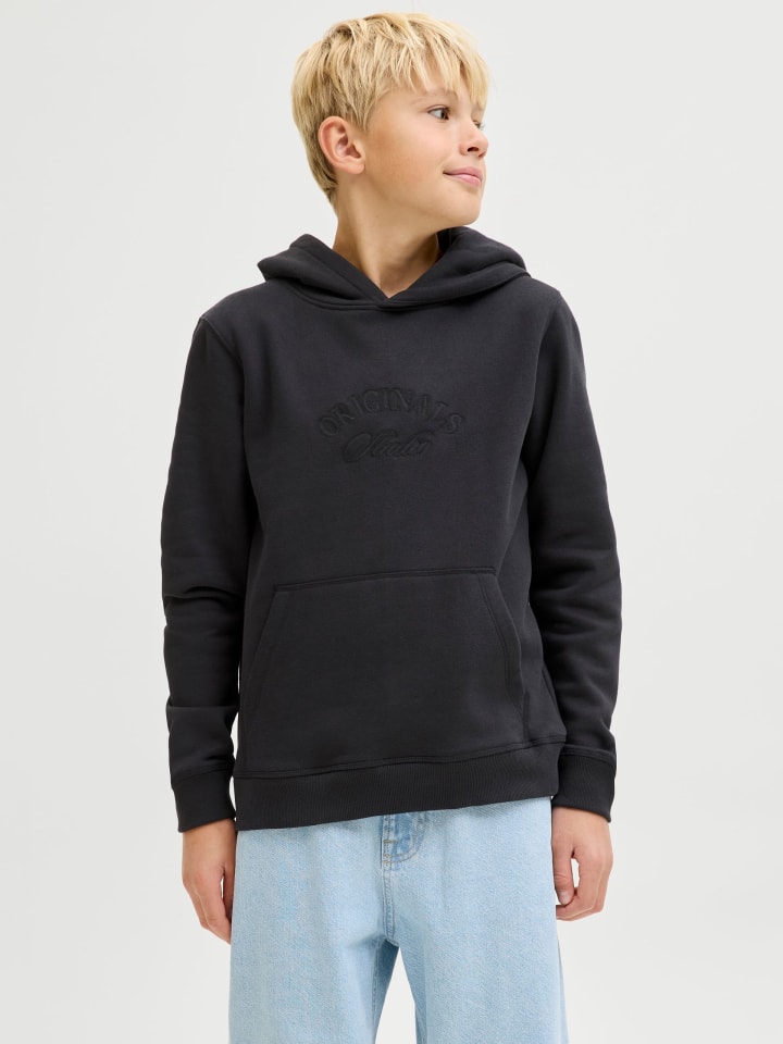 Толстовка JORBLEECKER BRANDING SWEAT HOOD BF JNR черного цвета JACK & JONES Junior — фото 2