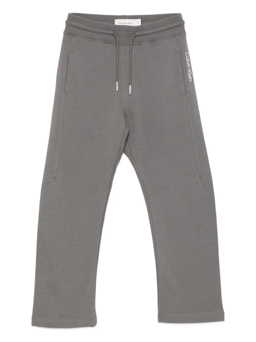 

Брюки с вышитым логотипом Calvin Klein Kids, серый
