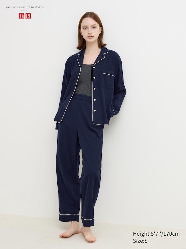 

Мягкая фланелевая пижама Uniqlo, синий