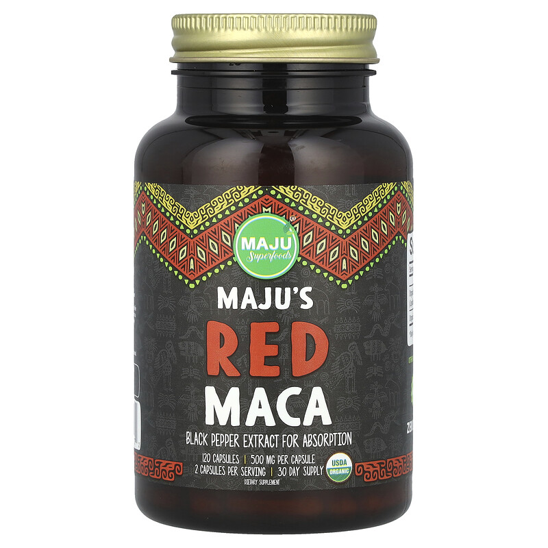 

Maju Superfoods, Maju's Red Maca, 120 капсул