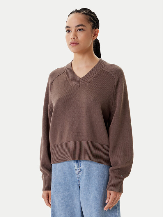 

Свитер обычного кроя WW0WW45700 Tommy Hilfiger, коричневый