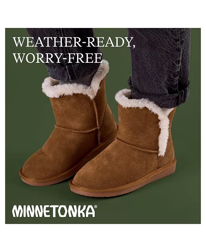 Женские сапоги Mid-Calf из замши Milltown Minnetonka, загар/бежевый — фото 3