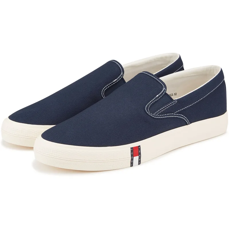 Кеды мужские low top canvas Tommy Hilfiger, Navy Blue C1G — фото 3