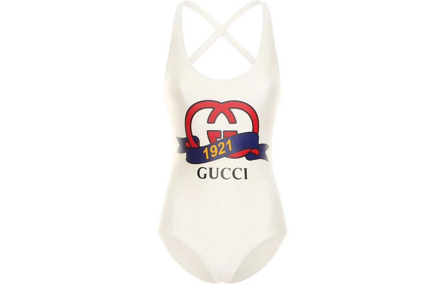 Слитный купальник женский Gucci, классический крой, слоновая кость