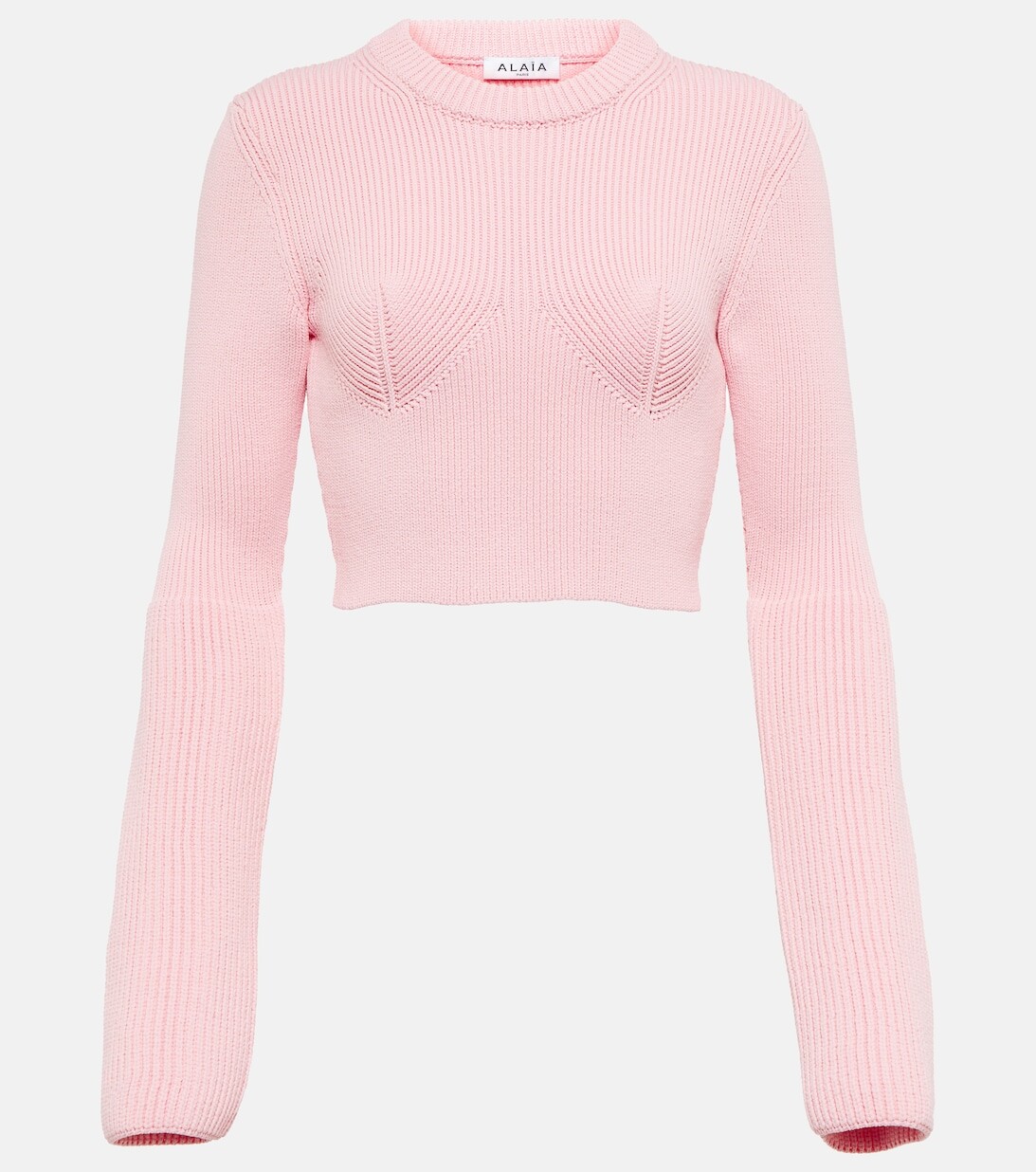 

Свитер в рубчик ALAÏA, розовый
