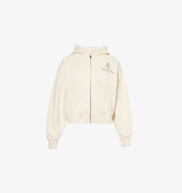 

Толстовка Vendome из хлопкового джерси с двумя накладными карманами Sporty & Rich, бежевый