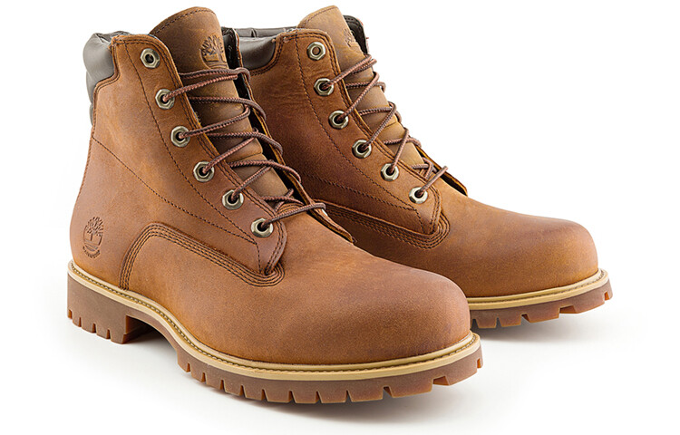 Мужские уличные ботинки Timberland кожаные, коричневый — фото 4