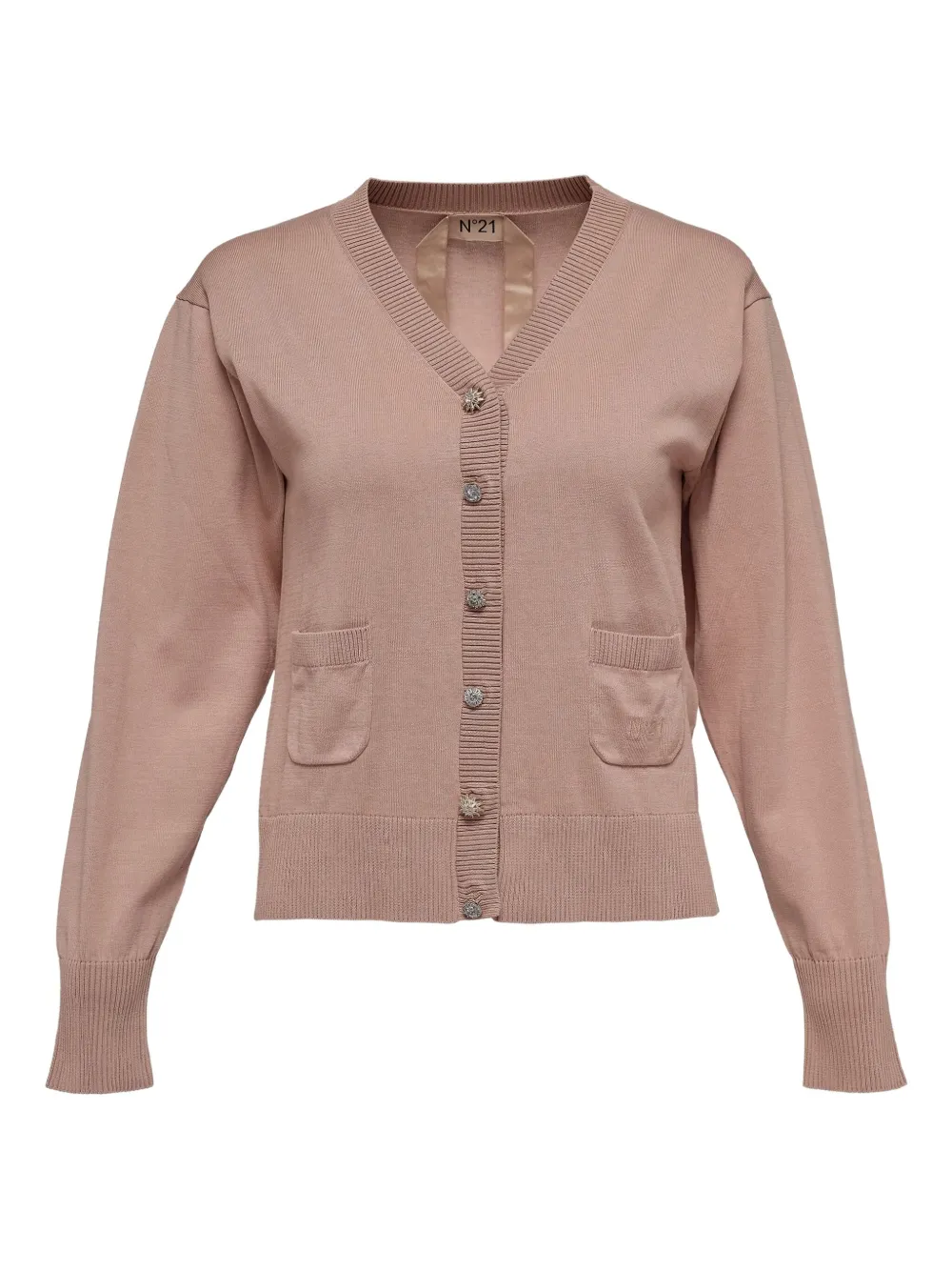

Кардиган с декорированным карманом Nº21, нейтральный