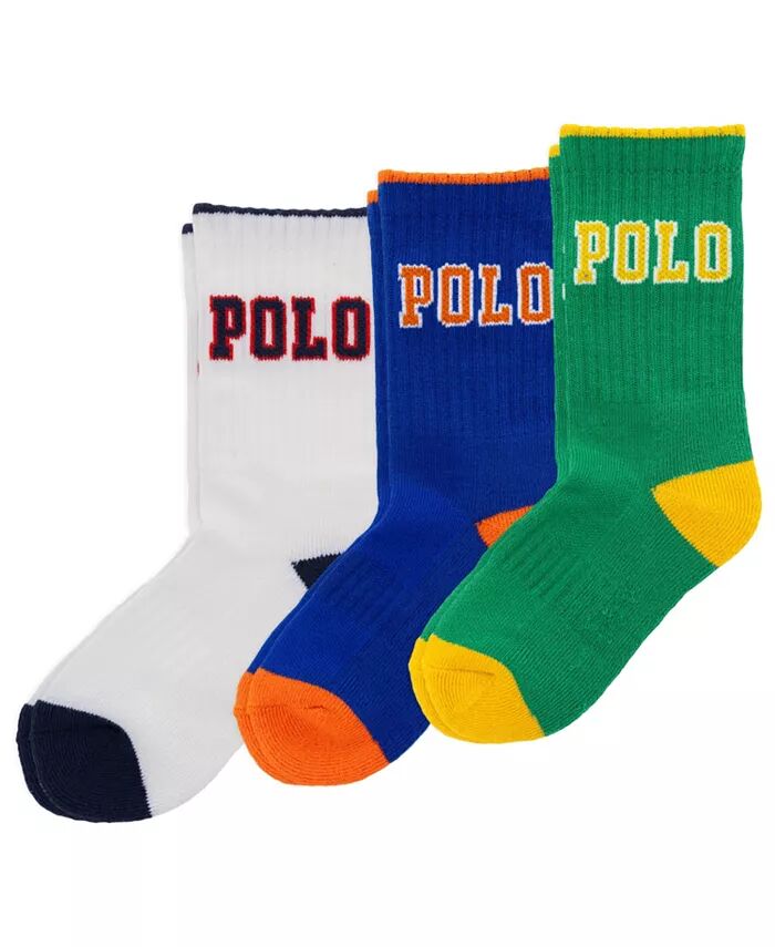 

Носки для больших мальчиков, 3 шт. в упаковке Polo Ralph Lauren