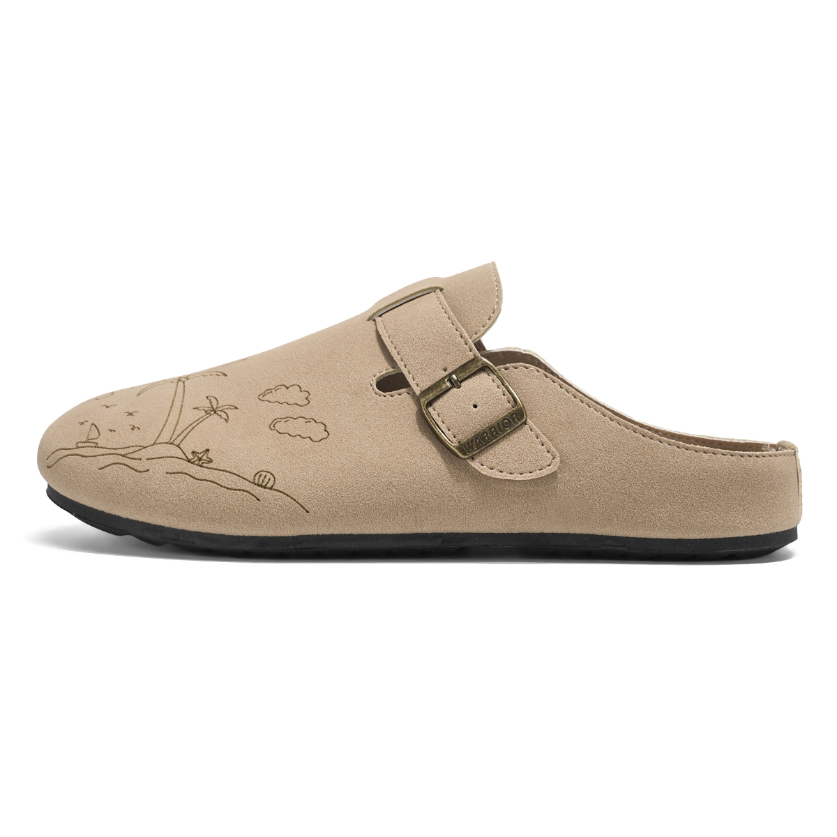 

WARRIOR Закрытые тапочки унисекс цвета хаки (для пляжа летом), цвет Khaki (Summer Beach)