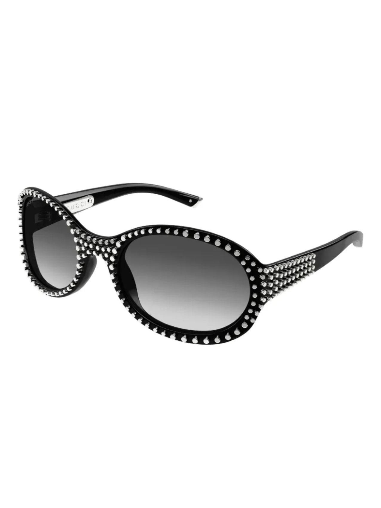 Солнцезащитные очки GG2013S в овальной оправе с заклепками Gucci Eyewear, черный — фото 2