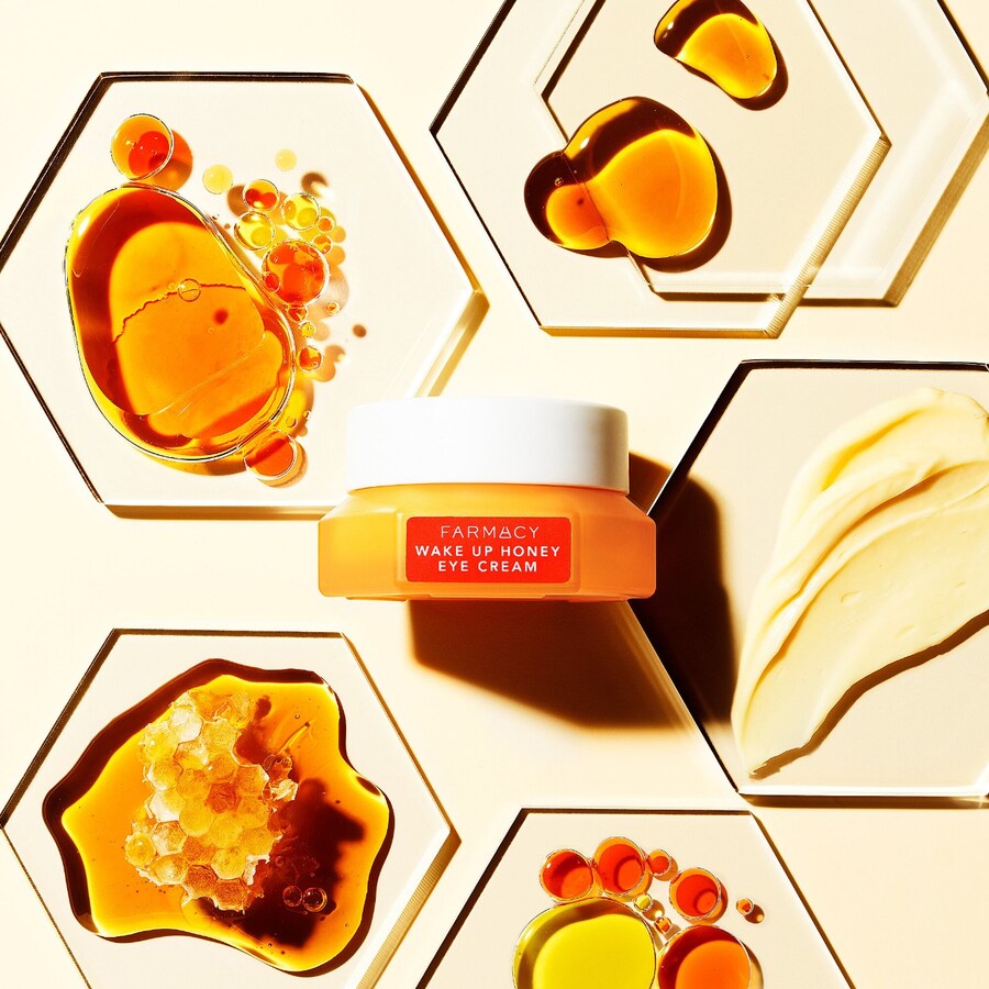 Крем для глаз Wake Up Honey с осветляющим витамином С Farmacy, 0.5 oz /15 mL — фото 3