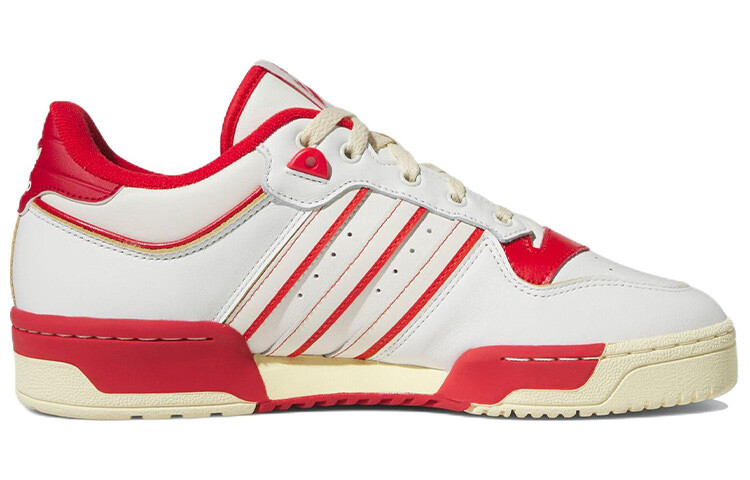 Кроссовки Adidas Originals Rivalry Low 86 Core White Off White Team Power Red — фото 2