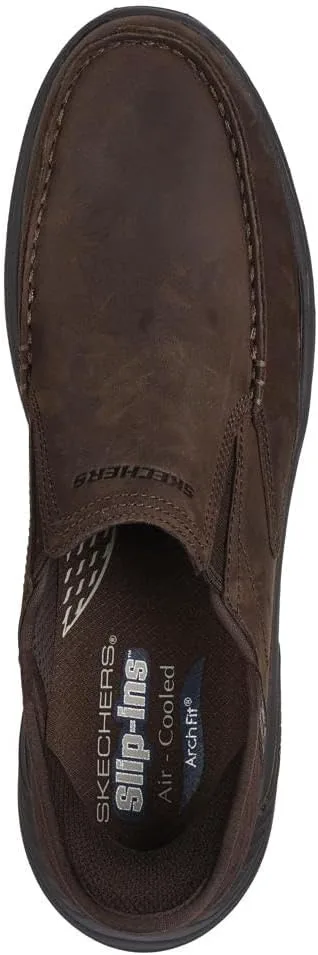 

Мужские слипоны Skechers USA Arch Fit Motley - Milo Moc Toe с эластичными вставками из кожи