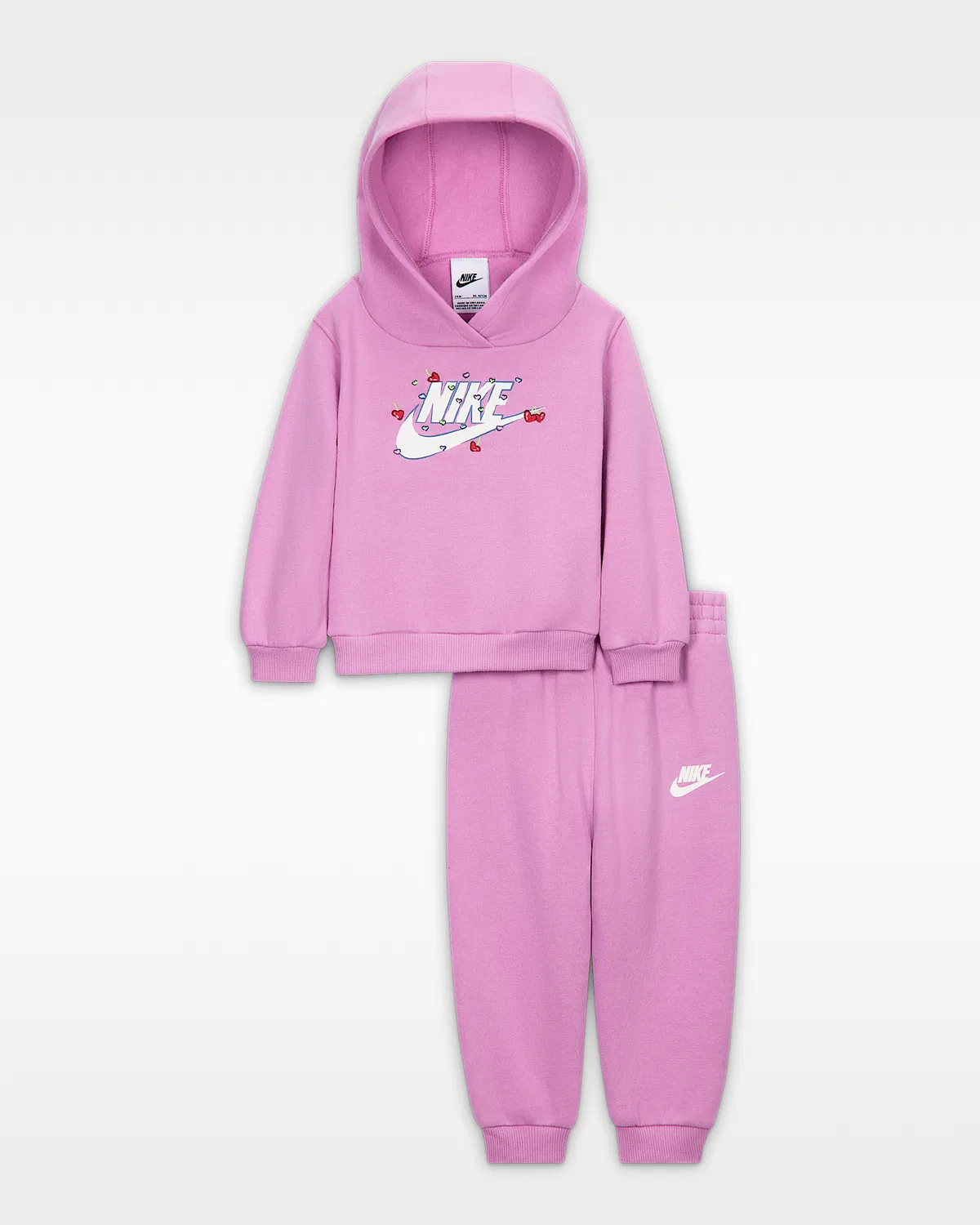 Детский комплект из флисового худи и джоггеров Nike (12-24M), Purple