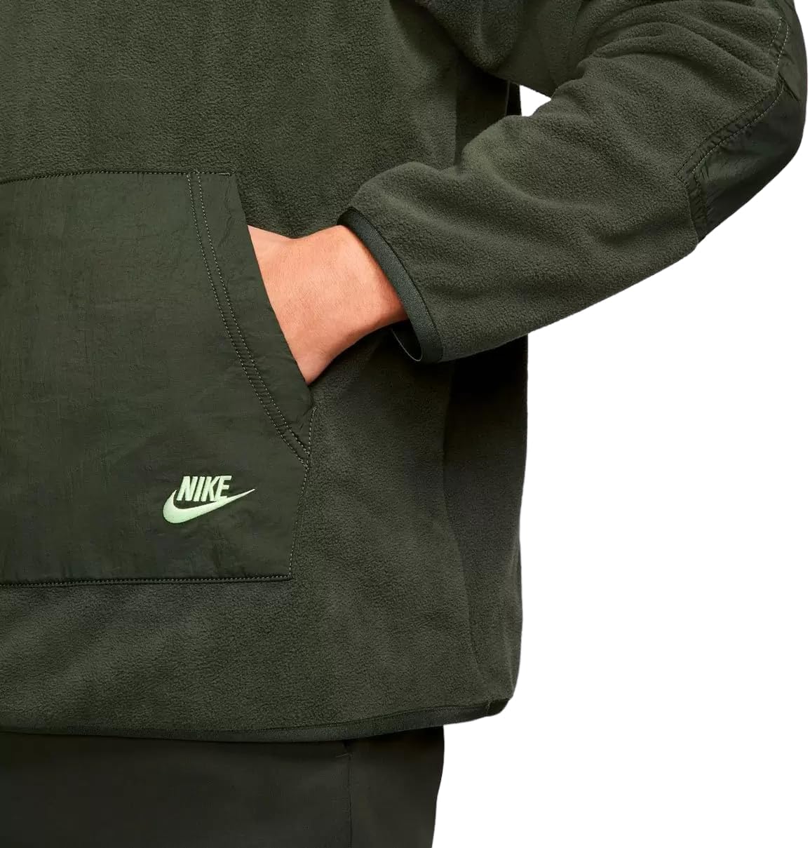 Зимняя флисовая толстовка Nike Sportswear Crew, Sequoia — фото 2