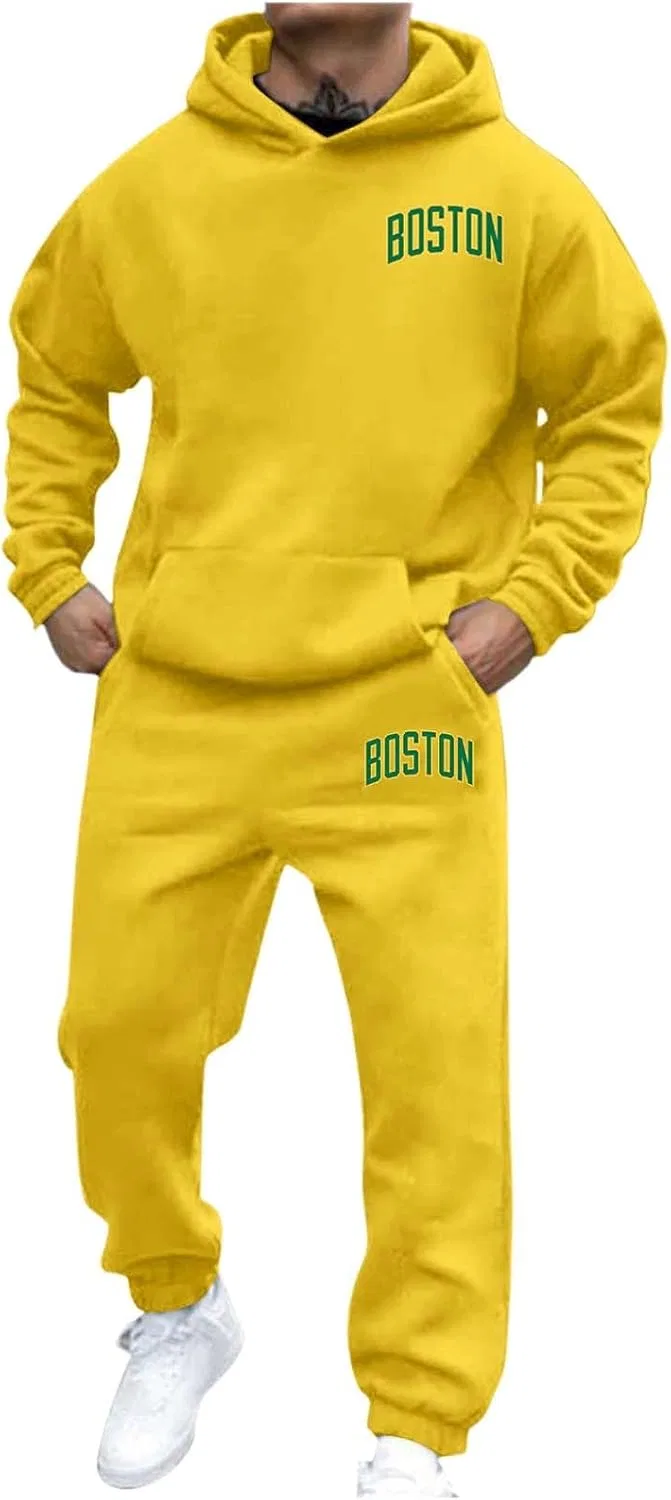 Спортивный костюм с принтом, бренд Generic, цвет Boston-yellow