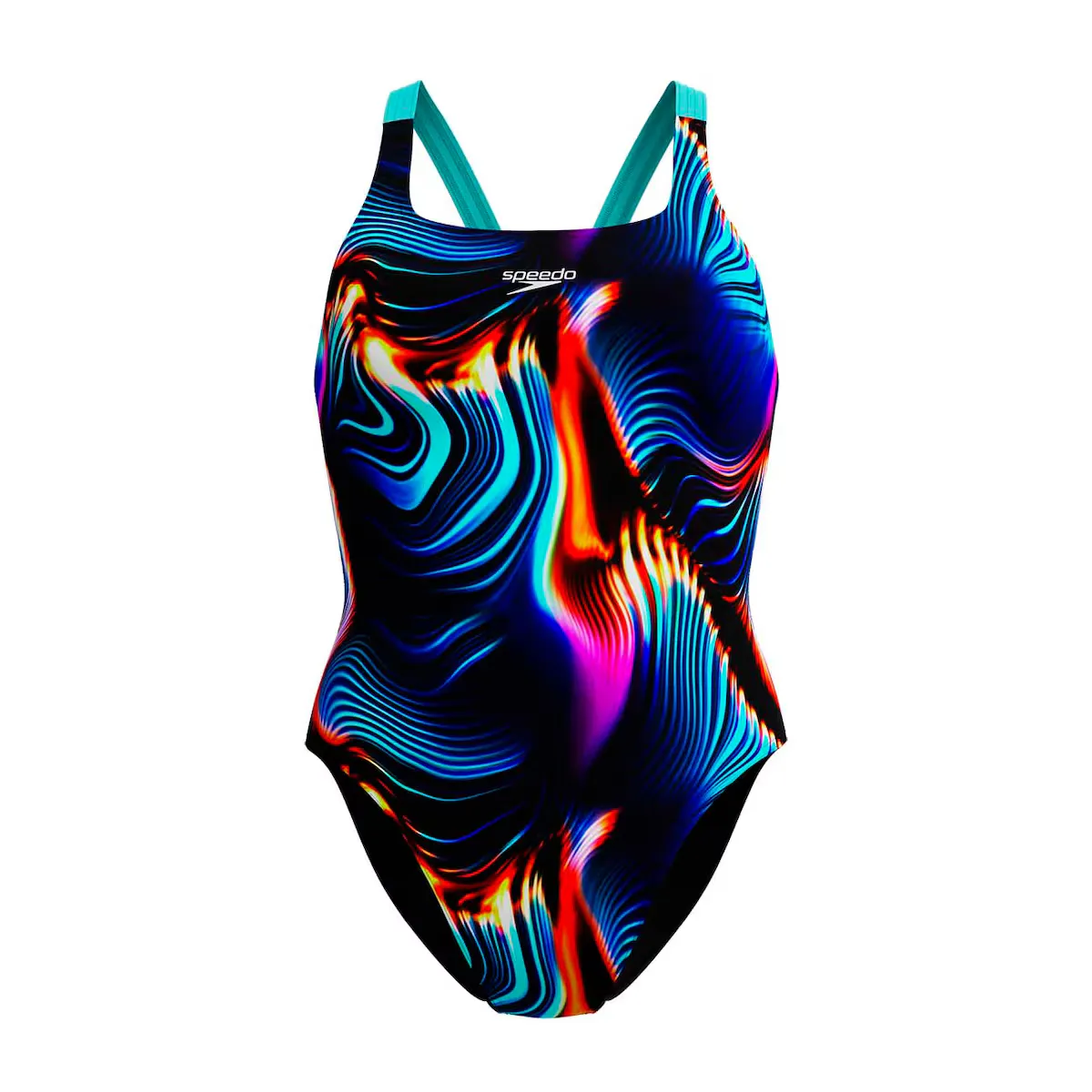 

Женский купальник Speedo Allover Digital Leaderback, синий