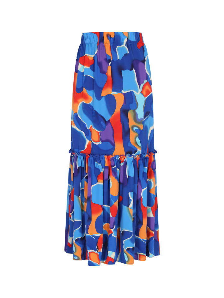 

Юбка длиной до колена IZIA, цвет orange multicolor