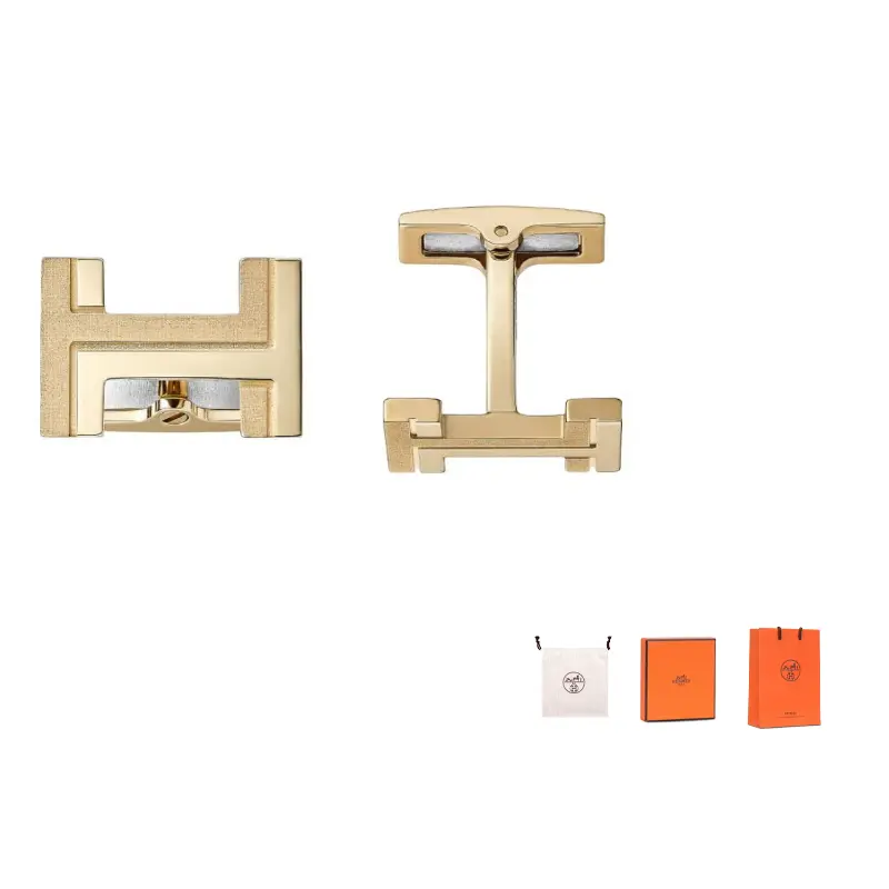 

Мужские золотые запонки Metal Cufflinks HERMES