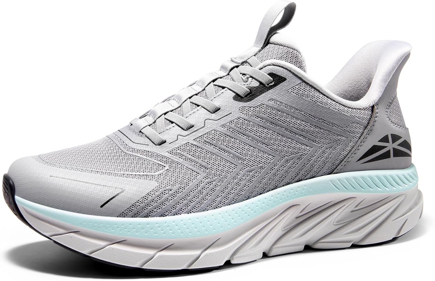 

Мужские кроссовки без шнурков для ходьбы, бега и тренировок, удобные, дышащие, противоскользящие, для фитнеса и кросс-тренинга, модные спортивные кеды Allswifit, серый