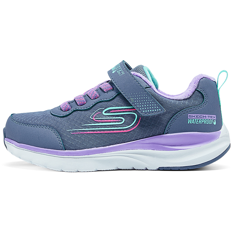

Низкие детские беговые кроссовки серые светло-фиолетовые Kids' Skechers, Gray/Light Purple