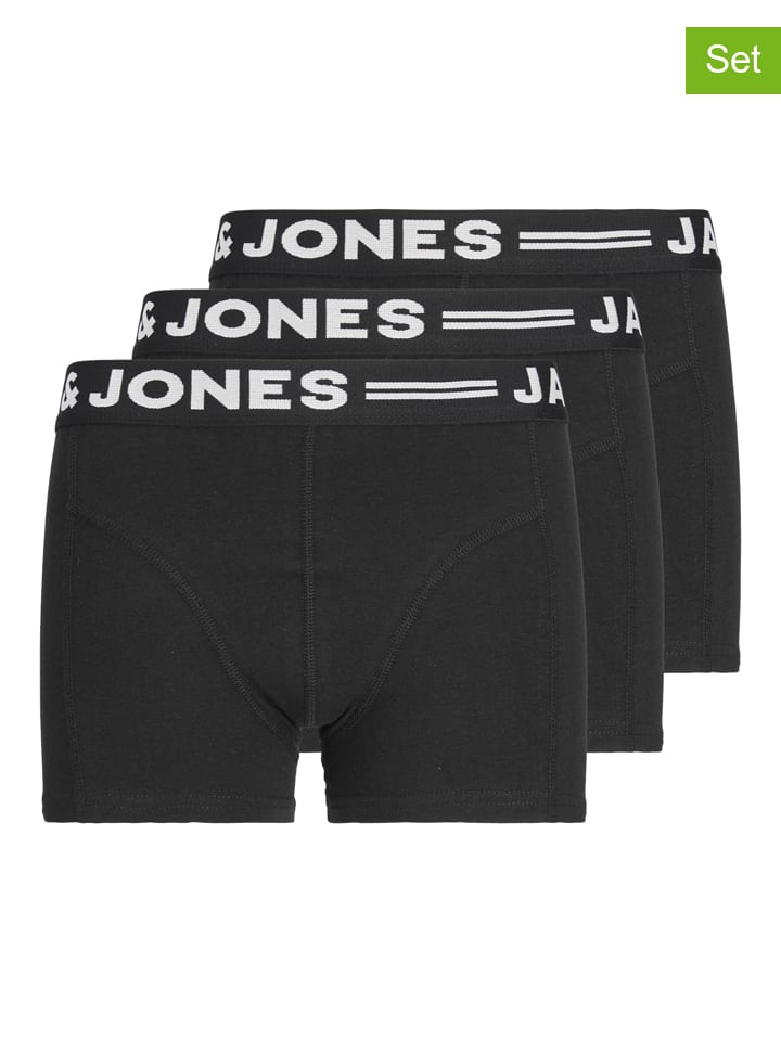

JACK & JONES Junior Комплект из 3 штук: боксерские трусы «Sense Trunks» черного цвета