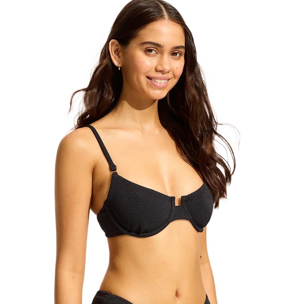 

Бюстгальтер бикини с косточками Sea dive Seafolly, черный